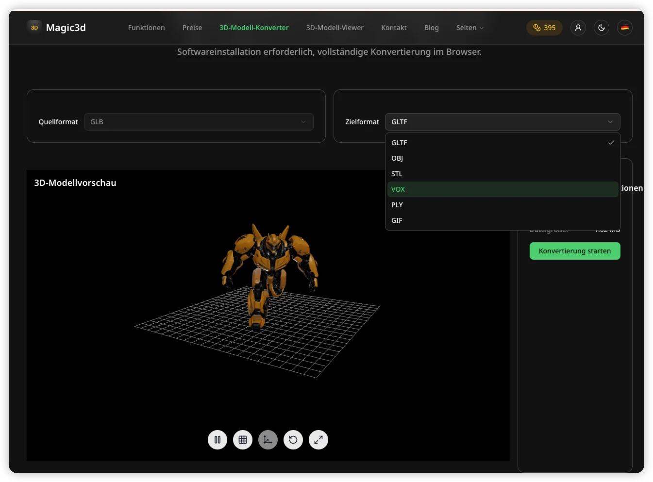 Magic3D Pracovní postup konverze 3D modelu pro export tiskových souborů